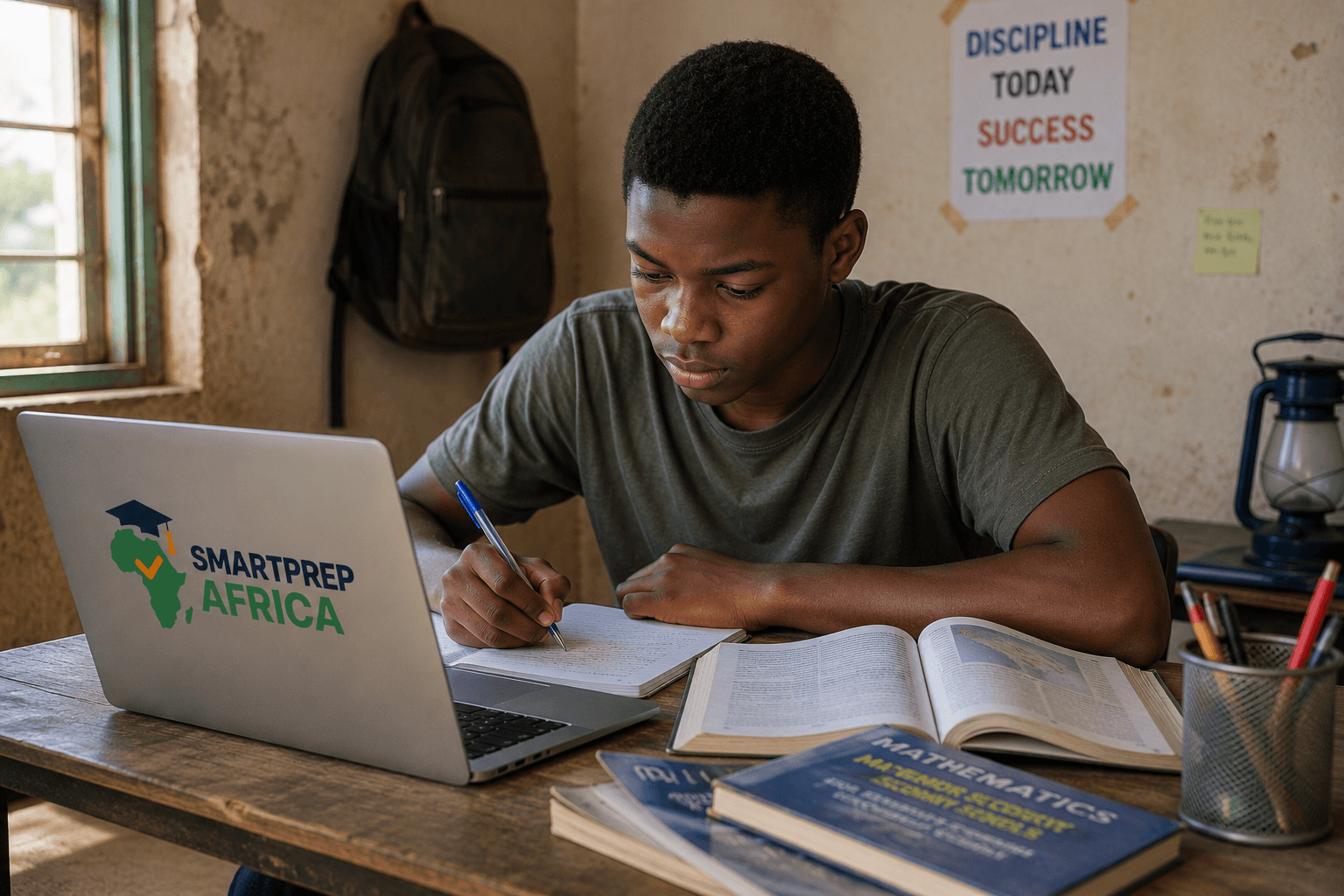 A student learning with SmartPrepAfrica
